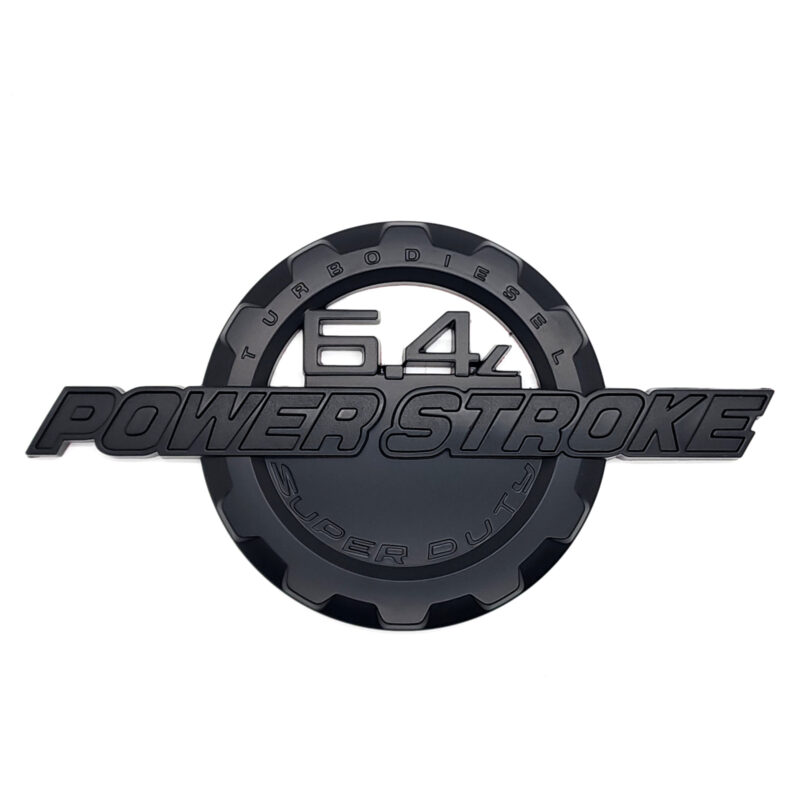 6.4L Power Stroke Door Emblem, 9" ABS, 2008-2010 Ford Super Duty