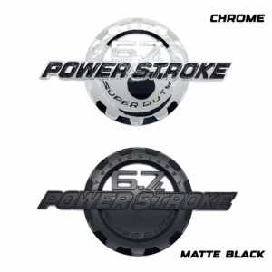6.7L Power Stroke Door Emblem, 9" ABS, 2011-2016 Ford Super Duty