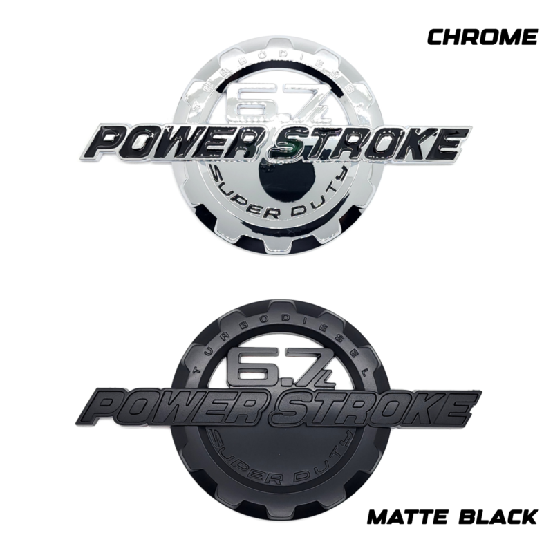 6.7L Power Stroke Door Emblem, 9" ABS, 2011-2016 Ford Super Duty