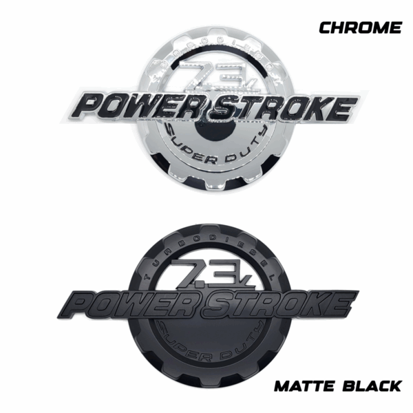 7.3L Power Stroke Door Emblem, 9" ABS, 1999-2003 Ford Super Duty