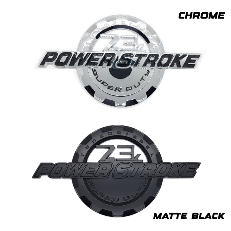 7.3L Power Stroke Door Emblem, 9" ABS, 1999-2003 Ford Super Duty