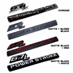 6.7L Power Stroke Turbo Diesel Door Emblem, ABS, 2017–2022 Ford Super Duty