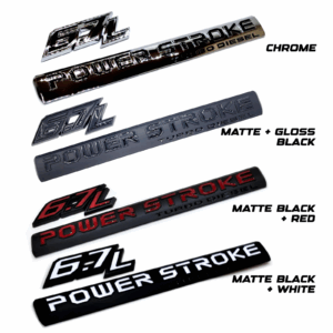 6.7L Power Stroke Turbo Diesel Door Emblem, ABS, 2017–2022 Ford Super Duty