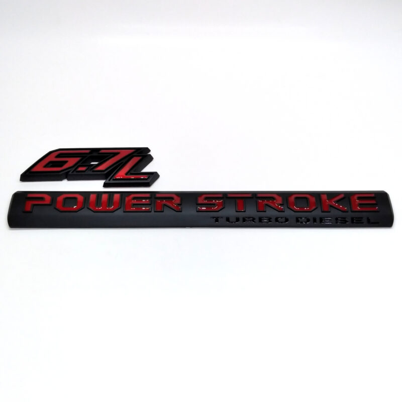 6.7L Power Stroke Turbo Diesel Door Emblem, ABS, 2017–2022 Ford Super Duty
