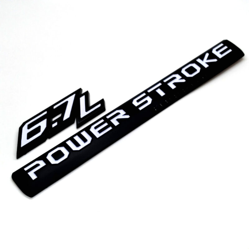6.7L Power Stroke Turbo Diesel Door Emblem, ABS, 2017–2022 Ford Super Duty