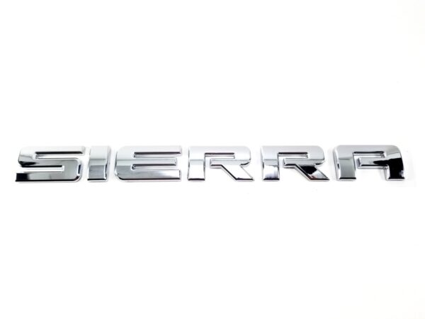 "SIERRA" Door/Tailgate Emblem, 11" ABS, 2007-2018 Sierra