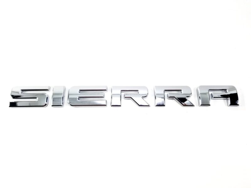 "SIERRA" Door/Tailgate Emblem, 11" ABS, 2007-2018 Sierra