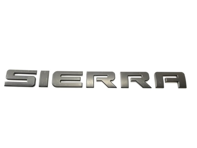 "SIERRA" Door/Tailgate Emblem, 11" ABS, 2007-2018 Sierra
