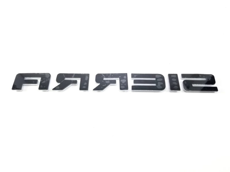 "SIERRA" Door/Tailgate Emblem, 11" ABS, 2007-2018 Sierra