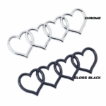 Interlinked Hearts Emblem - Audi Style, 8.5" ABS, Universal