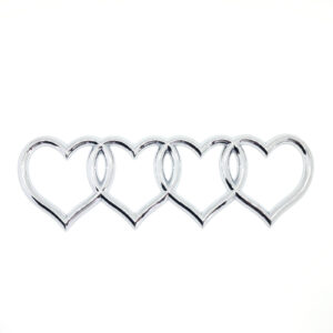 Interlinked Hearts Emblem - Audi Style, 8.5" ABS, Universal