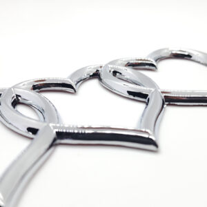 Interlinked Hearts Emblem - Audi Style, 8.5" ABS, Universal
