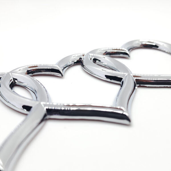 Interlinked Hearts Emblem - Audi Style, 8.5" ABS, Universal