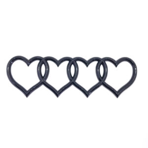 Interlinked Hearts Emblem - Audi Style, 8.5" ABS, Universal