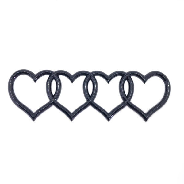 Interlinked Hearts Emblem - Audi Style, 8.5" ABS, Universal