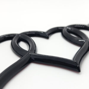 Interlinked Hearts Emblem - Audi Style, 8.5" ABS, Universal