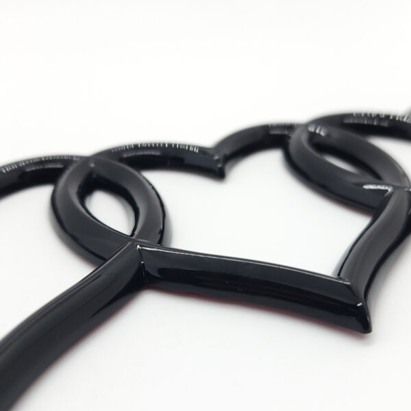 Interlinked Hearts Emblem - Audi Style, 8.5" ABS, Universal