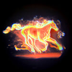 LED Door Puddle Light Kit - Flaming Pony