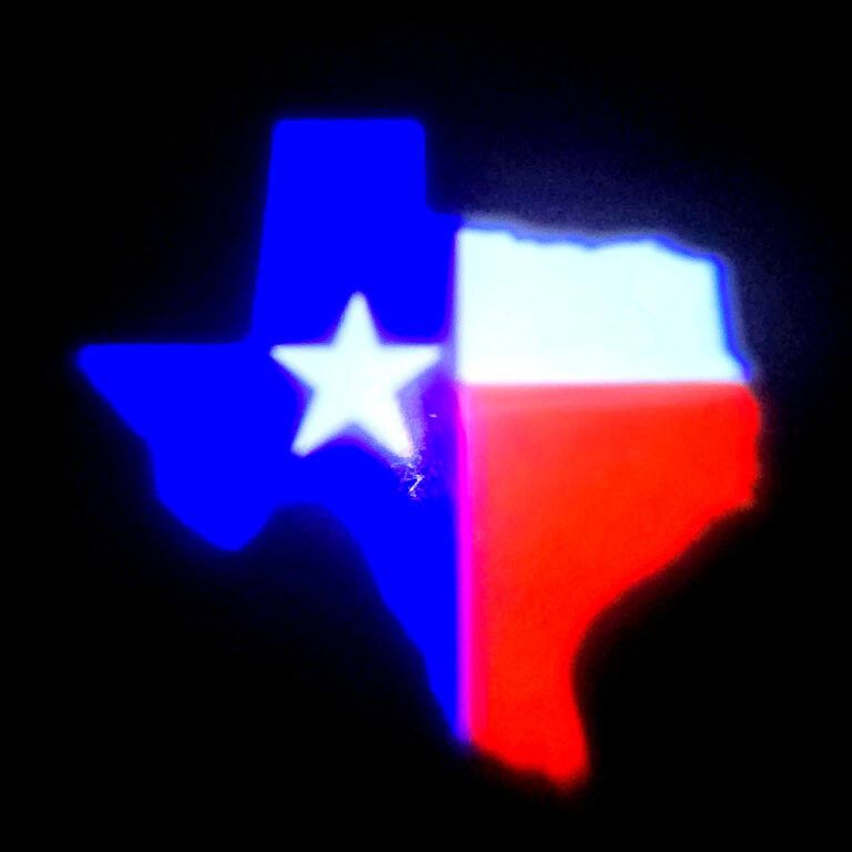 LED Door Puddle Light Kit - Texas Map Flag