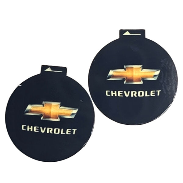 LED Door Puddle Light Film Inserts 13mm - Chevrolet - Bowtie + White Text