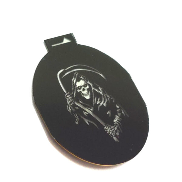 LED Door Puddle Light Film Inserts 13mm - Grim Reaper