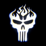 LED Door Puddle Light Kit - Flaming Skull