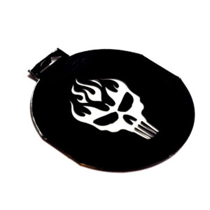 LED Door Puddle Light Film Inserts 13mm - Flaming Skull