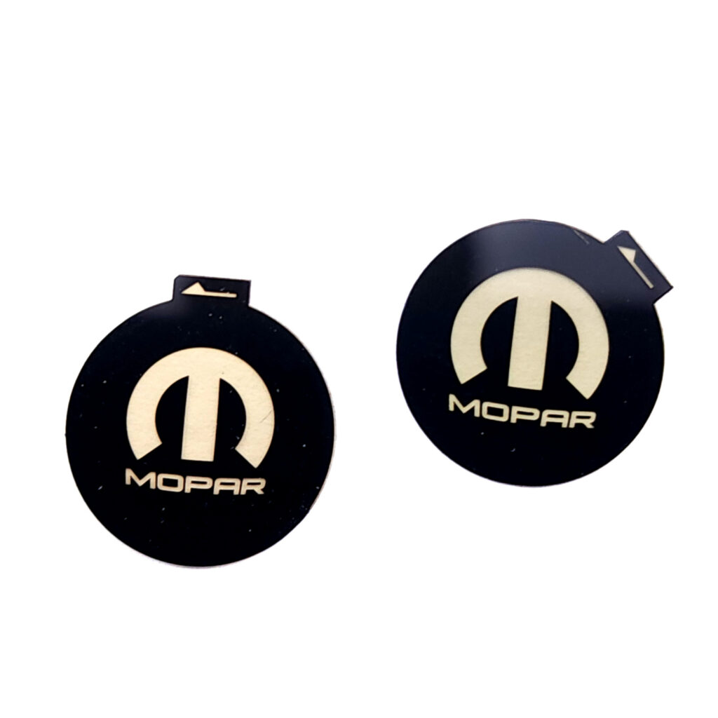 Vantage UniFit Mopar Puddle Light Film Inserts - Single Color Design - 13mm