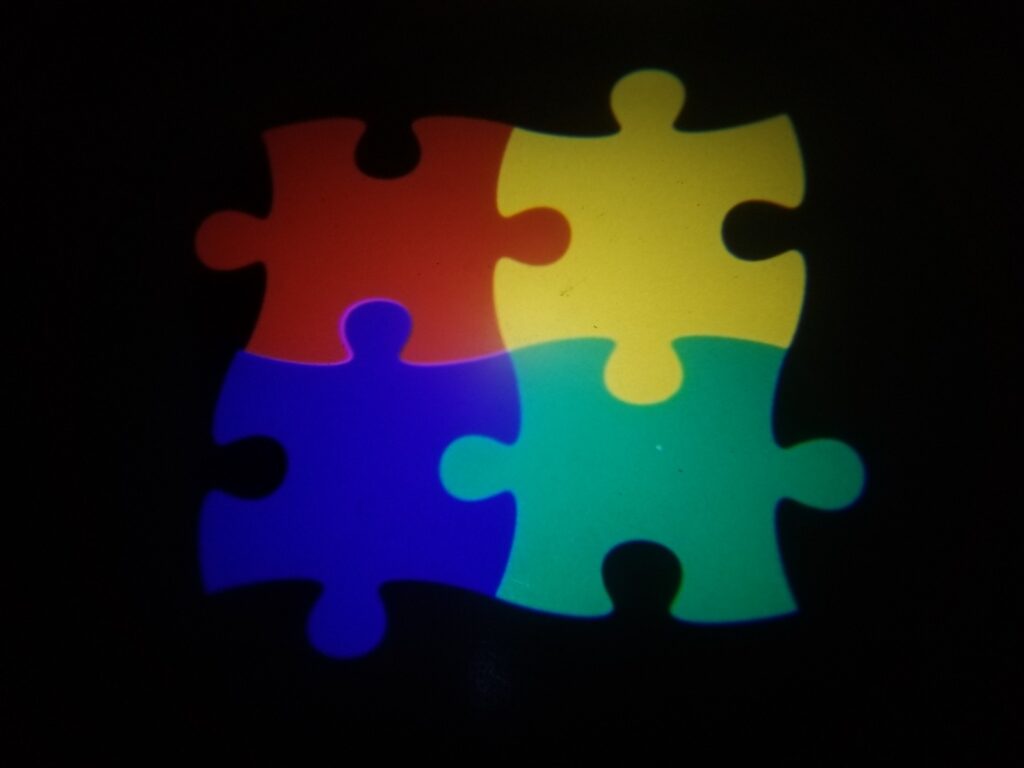 Vantage UniFit Autism Awareness Jigsaw Puzzle LED Door Puddle Lights