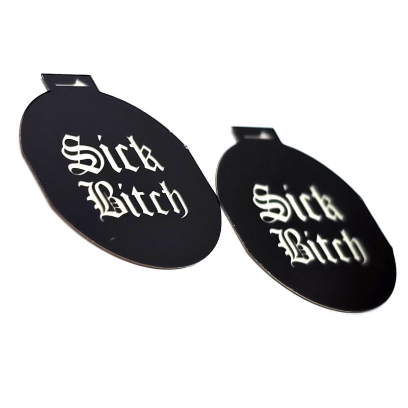 LED Door Puddle Light Film Inserts 13mm - Sick Bitch