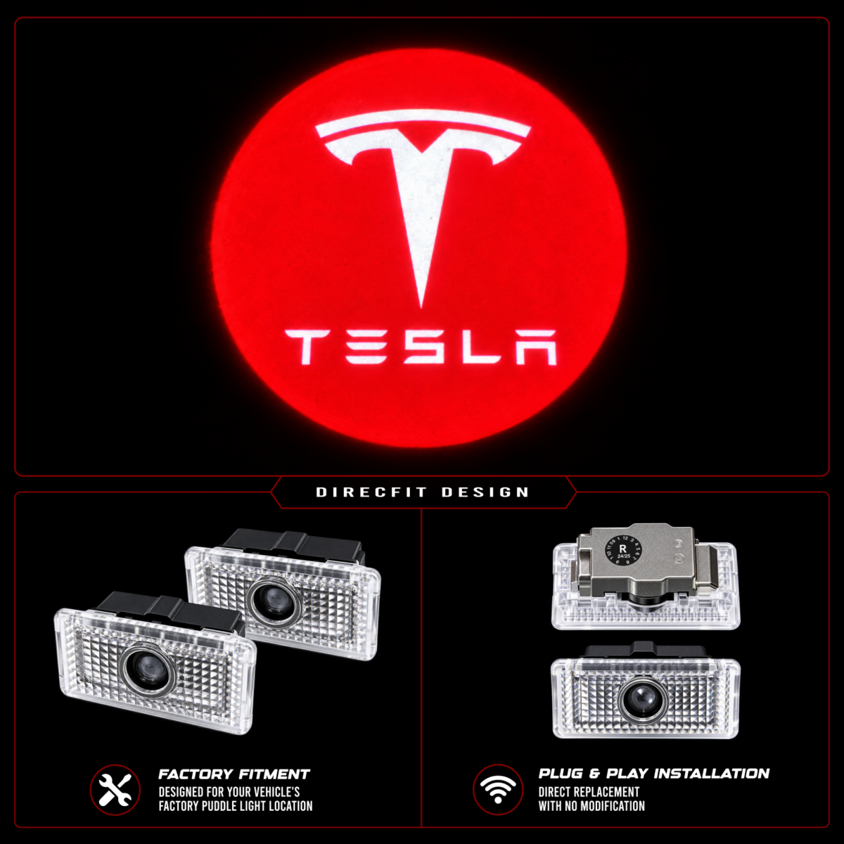 Vantage DirecFit Tesla LED Door Puddle Lights (2015 - 2026)