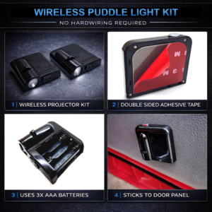 LED Door Puddle Light Kit - Wireless