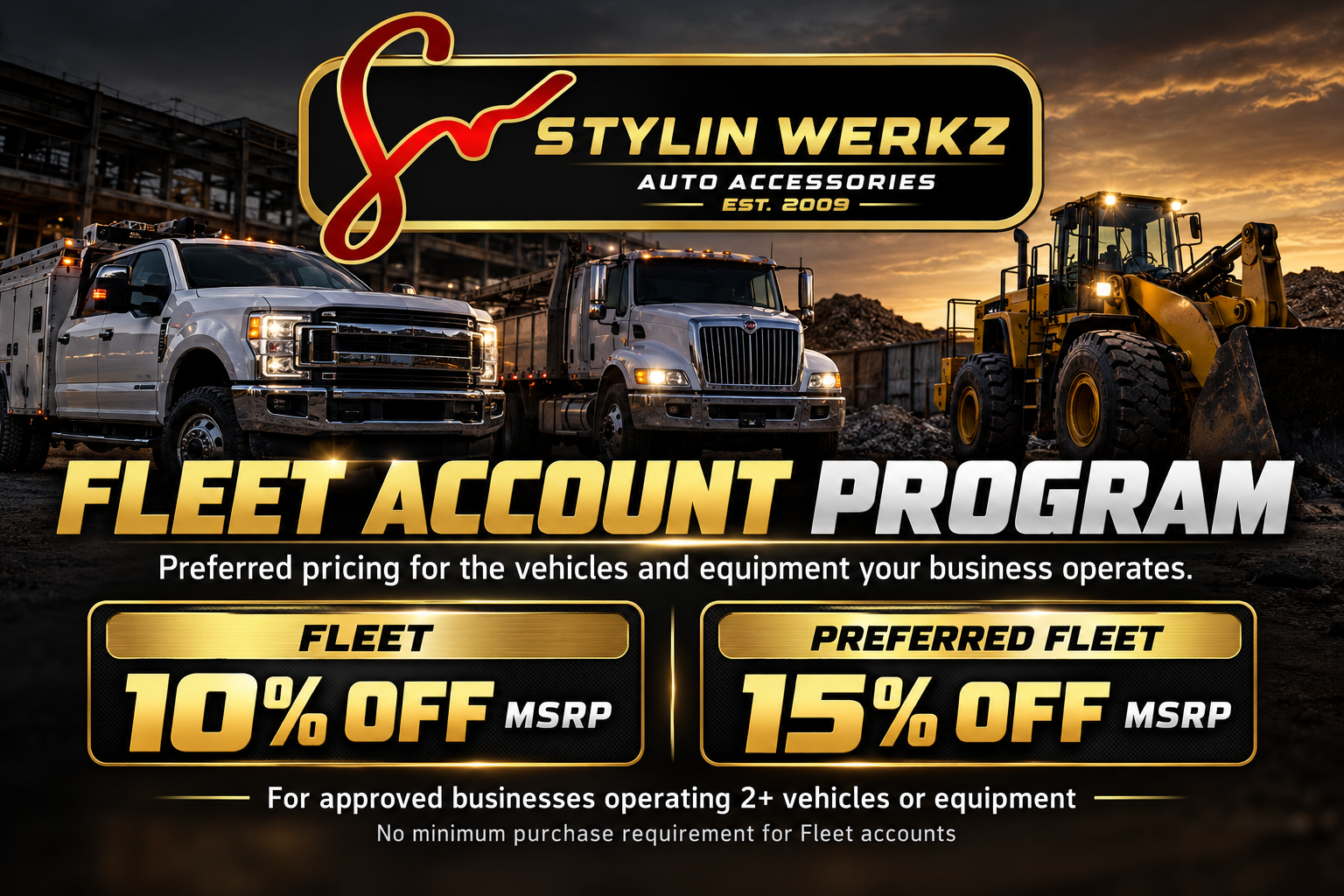 Stylin Werkz Fleet Account Program - Preferred Business Pricing